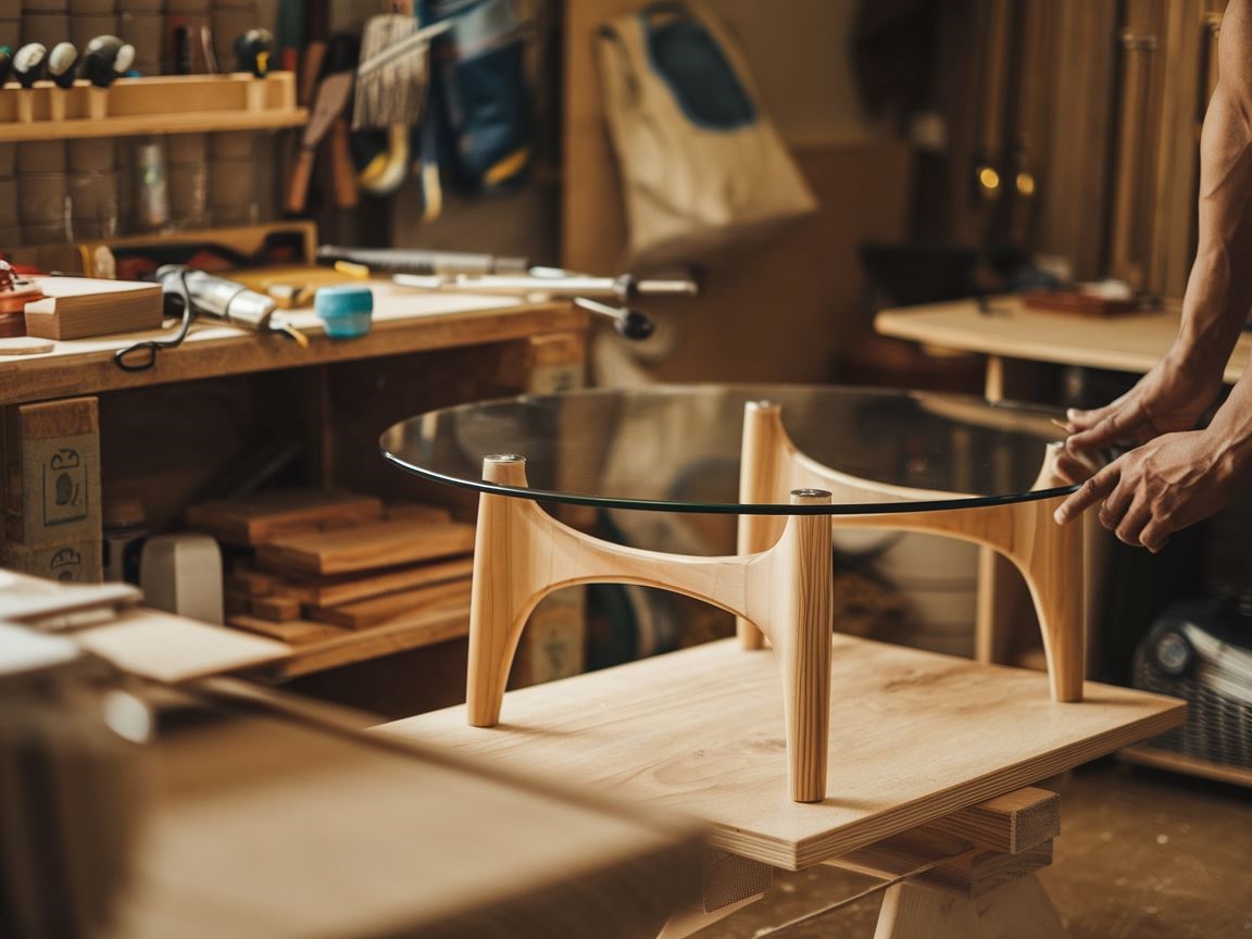 Tworzenie stolika kawowego w warsztacie